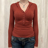 KYLETHOMASW  -  Casual Button Long-Sleeve T-Shirt Hoodie Knitwear for Women Autumn/Winter