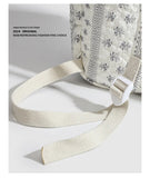 KYLETHOMASW  -  Hot Sale Of The Season New Urban Simple Style Women's Backpack Butterfly Knot Commuter Large Capacity Splicing Floral Print