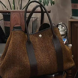 KYLETHOMASW  -  Fashion New Woven Fashion Casual Tote Bag 2024 Summer Commuter Shoulder Personalized Large Capacity Women's Bag