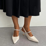 KYLETHOMASW  -  New summer fashion women's high heels pointed belt crystal slender high heels elegant and comfortable women's sandals large size