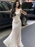 KYLETHOMASW  -  Women Elegant  Mermaid Dress Summer New Fashion Beige Vestidos Female Bodycon Dresses Prom Evening Party Fashion Clothing
