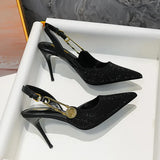 KYLETHOMASW  - Carmella Sequined Pointed Toe Pumps