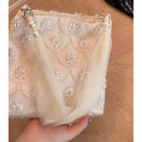 KYLETHOMASW  -  Beads Spliced Bag Shoulder Crossbady Bags Small Square Bolsos mujer Advanced Sense Bolsa Beautiful Bolsas Exquisite Sac Femme