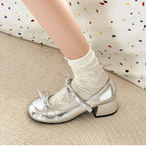 KYLETHOMASW  -  New Spring Vintage Thick Heel Women Mary Jane Shoes Fashion Butterfly-knot Height Increase Shoes Ladies Elegant Dress Pumps