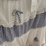 KYLETHOMASW  -  Cute Mori Girl Style Summer Bow Ruffle Plaid A-Line Maxi Skirt Korean Fashion Kawaii High Waist Picnic Long Skirts for Women