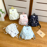 KYLETHOMASW  -  Women Small Nylon Cartoon Print Drawstring Backpack Casual Cute Flap Daypack for School & Daily Use New Trend Backpacks