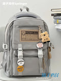 KYLETHOMASW  -  Schoolbag Female College Students Retro Simple Computer Backpack Junior High School Student Large-capacity Travel Backpack Male