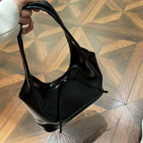 KYLETHOMASW  -  Sweet Cute Bow Handbag Women Solid Color Leather Large Capacity Shoulder Bag Ladies Simple Everyday Commuting Versatile Tote Bag