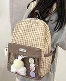 KYLETHOMASW  -  Ita Backpack High-capacity Canvas School Bag Transparent Preppy Style Rucksack for Teenage Girls Display Bolsas Mujer Сумка