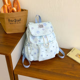 KYLETHOMASW  -  Women Small Nylon Cartoon Print Drawstring Backpack Casual Cute Flap Daypack for School & Daily Use New Trend Backpacks