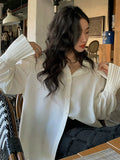 KYLETHOMASW  -  French Style Folds Shirts&blouses Women Tops Solid 2025 Spring Autumn Chic Blusas Mujer Vintage Elegant Camisas