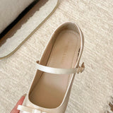 KYLETHOMASW  -  Butterfly-knot Women Mary Jane Shoes Fashion Thick Heel Buckle Strap Dress Shoes Ladies Comfort Spring Autumn Concise Footwear