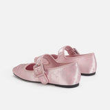 KYLETHOMASW  -  Designer Silk Embroidery Ballerinas Woman Pig Toe Flats Shoes Ladies Belt Buckle Silky Mary Janes Wedding Brides Ballets Loafers