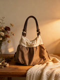 KYLETHOMASW  -  Japanese Retro Sweet Lace Tote Bag Women Harajuku Polka Dot Large Capacity Shoulder Bag Ladies Harajuku Casual Versatile Handbag