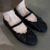KYLETHOMASW  -  Sweet Bowknot Design Comfort Soft Ballet Flats Women Elegant Dress Shoes Fashion Pleated Shallow Flats Loafers Zapatos De Mujer
