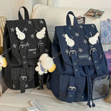 KYLETHOMASW  -  Satr Ita Bag Sweet Cool Mochila Student Mochilas Mujer Korean Style Backpack Daily Commute Bolsas Feminina Bags for Woman