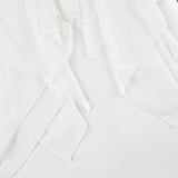 KYLETHOMASW  -  Fashion Solid Sweet Simple Elegant Women Dresses Summer French Chic Slim Fit Ruched Halter Dresses