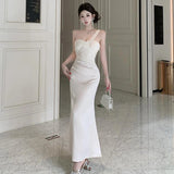 KYLETHOMASW  -  Gown Evening Women Sexy One Shoulder Skinny Maxi Dress Elegant Lady Formal Occasion Party Prom Birthday Vestido Robe Clothes New
