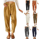 KYLETHOMASW  -  Fashion Solid Corduroy Loose Straight Pants Trousers Women Spring Autumn High Waist Casual Pants Lady Oversize Loose Pants
