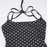 KYLETHOMASW  -  Vacation Dress For Women Sexy Backless Lace Up Polka Dot Mini Dress Spaghetti Strap Slim Fit Summer Party Beach Outfit