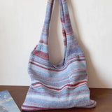 KYLETHOMASW  -  Y2k Aesthetic Contrast Color Striped Knitted Bags for Women Sweet Fashion Casual Shopping Underarm Bag Grunge Shoulder Handbags