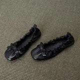 KYLETHOMASW  -  Mary Janes Shoes Women Ballet 2025 New Versatile Bow Single Shoes Fashion Elegant Daily Dress Flat Shoes Zapatos De Mujer