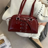 KYLETHOMASW  -  Bandage Bow Shoulder Bag Pillow Bags for Woman New Versatile Bolsos Mujer Commuter Boston Sac Femme Advanced Sense Bolsas