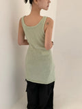 KYLETHOMASW  -  Three Dimensional Flower Knitted Vest Dress Women Summer New Design Looks Slim Can Be Worn in A Short Skirt