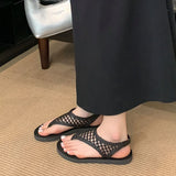 KYLETHOMASW  -  Women Flats Sandals Slides Shoes Summer Beach Luxury Female Flip flops Fashion Round Toe Ladies Flats Sandals Shoes