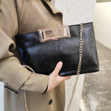 Kylethomasw Fashion Shiny Women Clutch Bag Luxury Stylish Party Lady Clutches Chain Ladies Shoulder Crossbody Bags PU Leather Handbag Bolsa