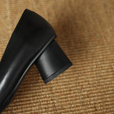 KYLETHOMASW  -  Cow leather pointed toe women dress shoes strange heel pumps