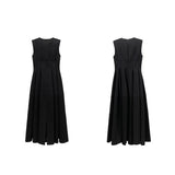 Kylethomasw Summer New Black Sleeveless A-line Vest Dress Women Streetwear Sweet Sexy Long Dresses Woman Party Club Dress Fashion Vestido