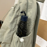 KYLETHOMASW  -  Women's Drawstring Ruched Lightweight Backpack Minimalist Casual Aesthetic Daily Simple Solid Color School Bag New Trend