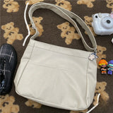 KYLETHOMASW  -  Japanese Simple PU Leather Crossbody Bag Shoulder Bags Large Capacity Tote Bag Woman Bags Student Commuter Storage Bag