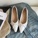 KYLETHOMASW  -  Fashion Pointed Toe Women Flats with Shoes Soft Butterfly-Knot Female Slip on Footwear Shallow Ladies Flats Shoes