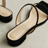 KYLETHOMASW  -  Summer 2025 square-toe flat sandals for ladies - versatile slip-on casual slippers