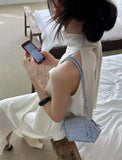 KYLETHOMASW  -  Small Sexy Backless Hanging Neck Style Ribbon Vest Women Summer New Item Niche Retro Loose Versatile Shirt