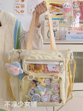 KYLETHOMASW  -  Transparent Blue Ita Bag Handbag Women Anime Portable Large Capacity Shoulder Tote Bag Female Nylon Crossbody Bags Girls