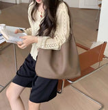 Kylethomasw Korea Designer Bag Large Capacity Women HandBag All Match Simple Pu Leather Tote Bag Office Lady Laptop Bag Y2k Shoulder Bag