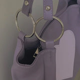 Kylethomasw PU Fashion Design New Women's Shoulder Bag, Heart-shaped, Women's Underarm Bag, Women's Small Handbag, Cool Girl, Purple Bags