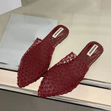 KYLETHOMASW  -  Fashion Pointed Toe Ladies Flats Slippers Female Footwear Sandals Shoes Summer Beach Slides Flats Slippers Shoes For Women Mules