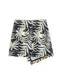 Kylethomasw  Summer Fashion Asymmetric Tassel Mini Skirts Women Vintage Printed Zipper Short Skirt Wrinkle Female Casual Wrap Skirt