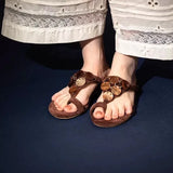 KYLETHOMASW  -  High-end Flip-flop Thong Sandals for Women Summer New Flat Slip-on Shoes for Outdoor Wear