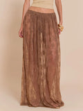 KYLETHOMASW  -  Womens Sexy Sheer Lace Skirt High Waisted Floral Embroidered See Through Ruffled A Line Long Maxi Long Beach Coverup Skirts