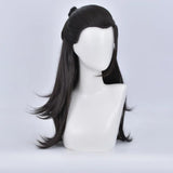 KYLETHOMASW  -  Black Straight Short Wig for Geto Suguru Cosplay From Anime Jujutsu Kaisen Synthetic Heat-Resistant Hair