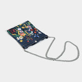 KYLETHOMASW  -  Embroidered flowers women Cowboy shoulder bag fashion chain ladies messenger bags denim handbag personality trend student bag