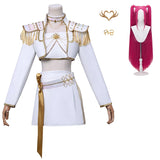 KYLETHOMASW  -  Rumi Zoey Mira Cosplay Costume Wig Women Girls White Leather Suit Halloween Carnival Party Comic-con Role Playing Outfit