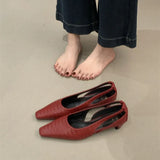 KYLETHOMASW  -  New Women Sandal Shoes Fashion Shallow Slip On Slingback Sandals Flat Heel Dress Sexy Pumps Shoes
