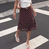 KYLETHOMASW  -  Spring Style Fashionable Casual Commuting Style Versatile Slimming Wave Point Half Skirt