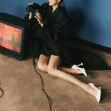 KYLETHOMASW  -  Star style Fashion Square toe Soft Leather Women Pumps Spring Autumn Office Lady Stiletto High heels Female Party Dress Shoes